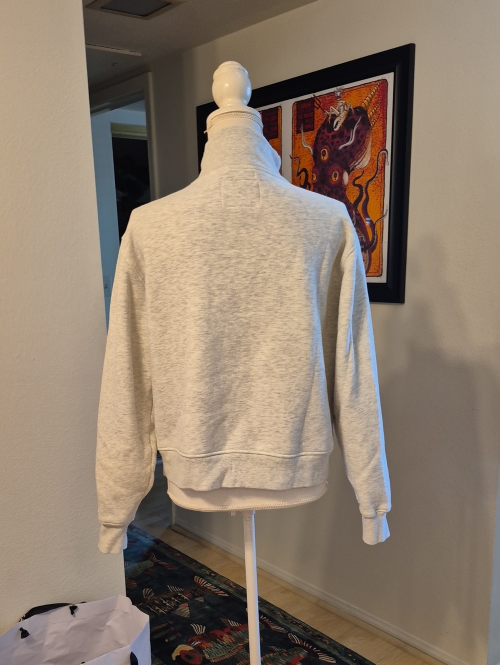 League 91 Gray Recycled Material UCSB Pullover Sweater - Picture 5 of 12